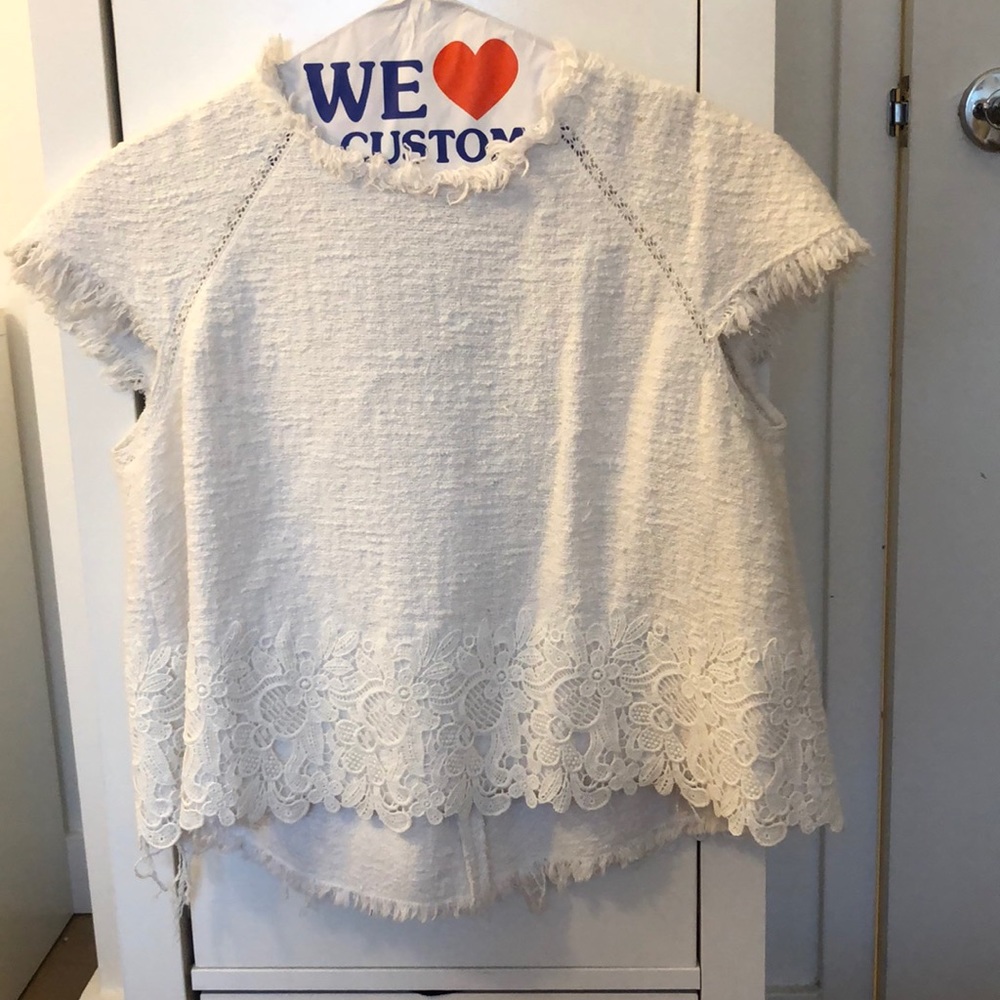 Lace white blouse
